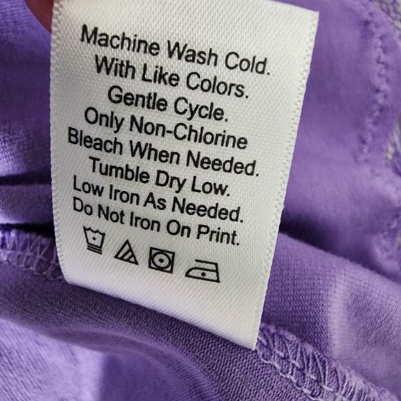 Coldwater Creek Womens Tank Top Longer Length Double Lace Sleeveless Lavender XL - Picture 9 of 9